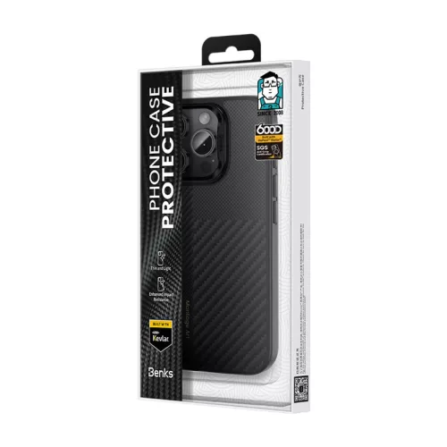  iPhone 16 Pro Max fekete Benks Montage Mágneses Armor Pro Kevlar Tok-6948005949303 10 kép