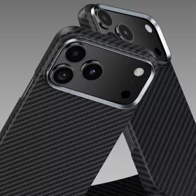  Iphone 17 Air fekete Benks Magnetic Armor Air Kevlar tok fém kerette-6948005963187 2 kép