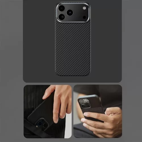  Iphone 17 Air fekete Benks Magnetic Armor Air Kevlar tok fém kerette-6948005963187 4 kép
