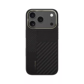    iPhone 17 Pro Max fekete Benks Montage Magnetic Armor Pro Kevlar tok fémkerettel 600D+1500D (MA70) (Kamera vezérlő gomb) tok