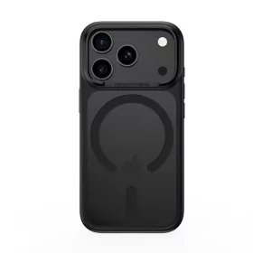    iPhone 17 Fekete Benks Magnetic Mist tok fém kerettel (0067) (Kamera Vezérlő Gomb)