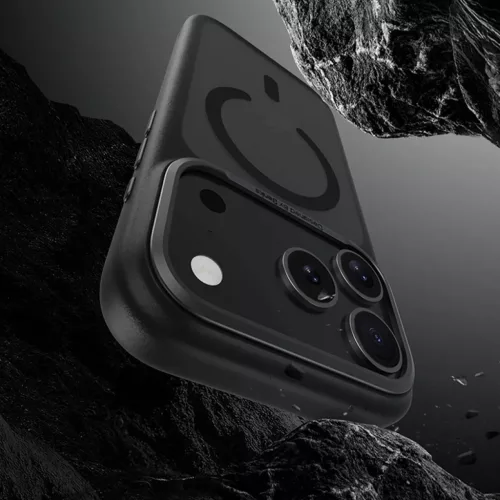  iPhone 17 Fekete Benks Magnetic Mist tok fém kerettel (0067) (Kamera-6948005964764 4 kép