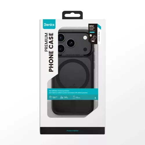  iPhone 17 Air Fekete Benks Mágneses Mist Metal Frame tok (0068) (Kam-6948005964665 10 kép