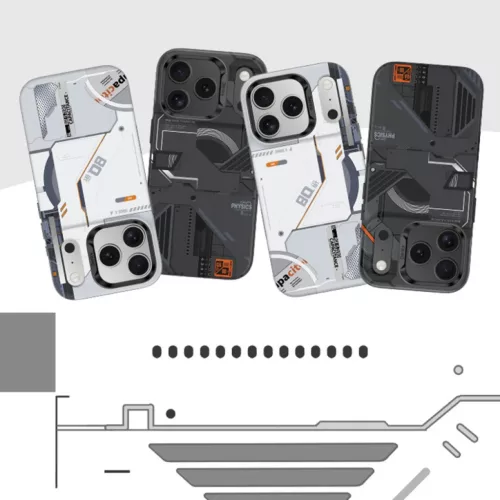  iPhone 17 Pro Fehér Benks Dynamic Magnetic Mecha tok (E069) (Kamera -6948005964221 7 kép