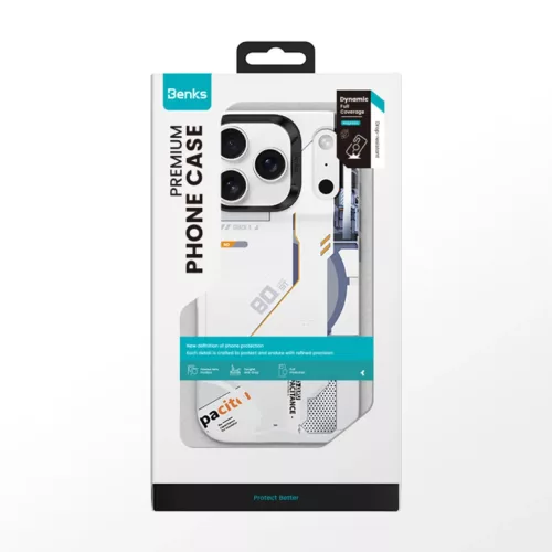  iPhone 17 Pro Fehér Benks Dynamic Magnetic Mecha tok (E069) (Kamera -6948005964221 9 kép