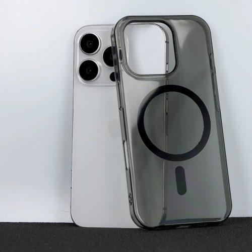 Átlátszó Slim Magsafe iPhone 15 tok fekete-5900217485940 5 kép