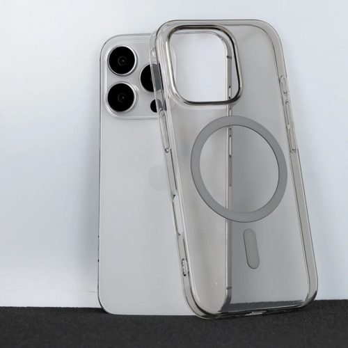 Átlátszó Slim Magsafe tok iPhone 15 grafit tok-5900217485971 5 kép