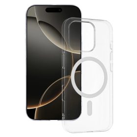 Átlátszó Slim Magsafe tok iPhone 15-höz fehér