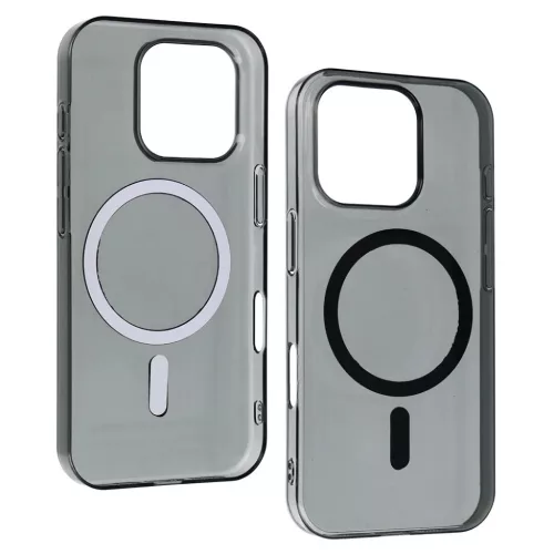 Átlátszó Slim Magsafe iPhone 15 Pro tok fekete-5900217485995 4 kép