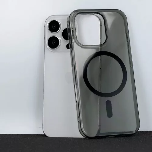 Átlátszó Slim Magsafe iPhone 15 Pro tok fekete-5900217485995 5 kép