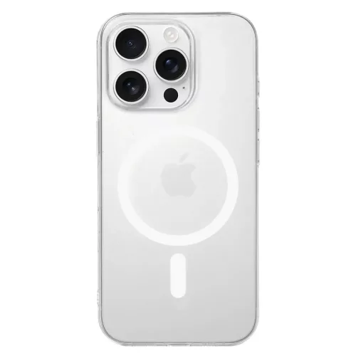 Átlátszó Slim Magsafe Tok iPhone 15 Pro fehér tok-5900217486039 3 kép