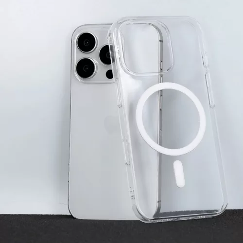 Átlátszó Slim Magsafe Tok iPhone 15 Pro fehér tok-5900217486039 9 kép