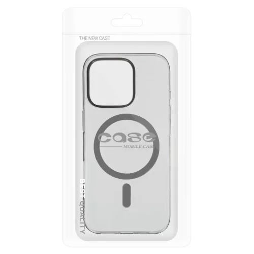 Átlátszó Slim Magsafe tok iPhone 14 grafit tok-5900217486084 6 kép
