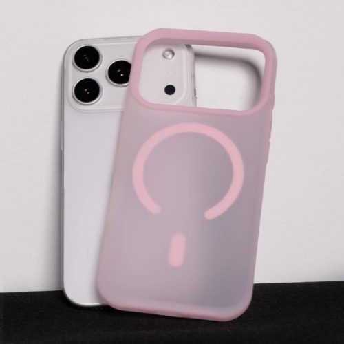 Tel Védelem Köd Matt Magsafe Tok Iphone 15 világos rózsaszín-5900217487029 5 kép