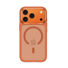    iPhone 17 Pro narancssárga Benks Mágneses Mist Tok Fém Kerettel (A069) (Kamera Vezérlő Gomb) tok