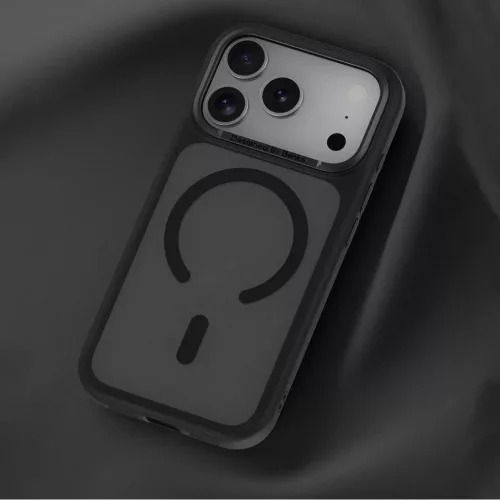  Iphone 17 Pro Max fekete Benks Mágneses Köd Tok Fémkeret (K070) (K-6948005920036 9 kép