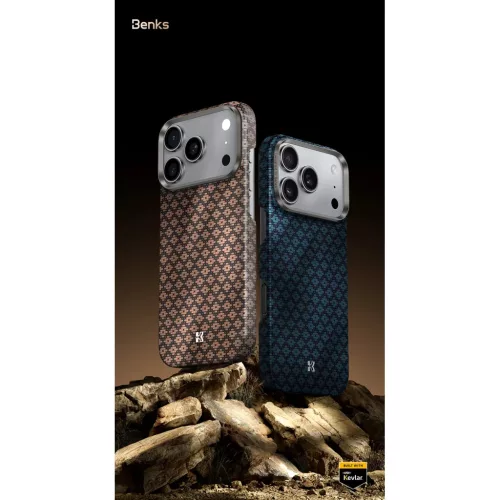 iPhone 17 Pro Max kék Benks Magnetic Armor Air Armor Grid Kevlar Tok -6948005961480 5 kép