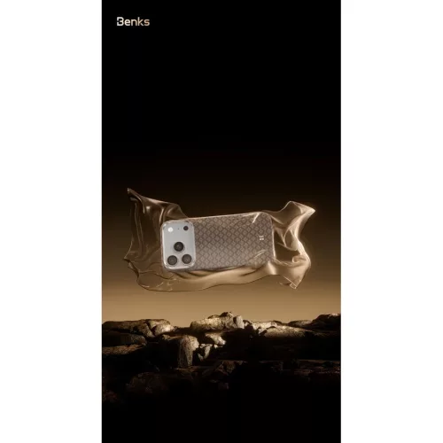  iPhone 17 Air arany Benks Magnetic Armor Air Armor Grid Kevlar tok f�-6948005961497 9 kép