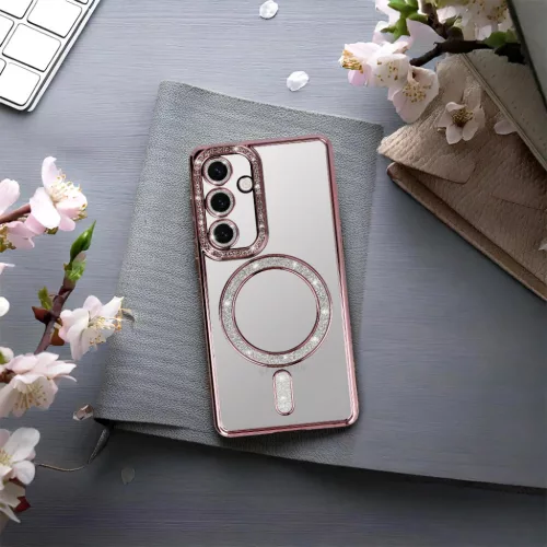 Bling MagSafe tok Samsung Galaxy S26 Ultra pink tok-5900217490739 5 kép