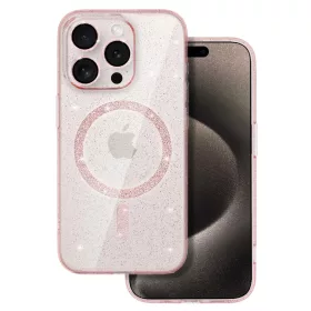 Glitter Magsafe tok Samsung Galaxy S26 Ultra pink clear tok