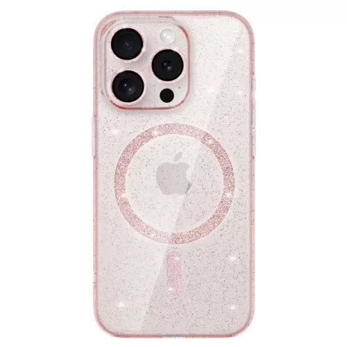 Glitter Magsafe tok Samsung Galaxy S26 Ultra pink clear tok-5900217493488 2 kép