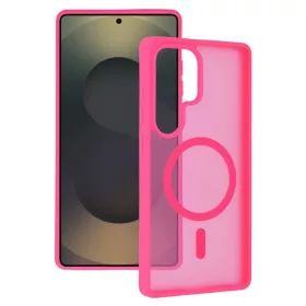   Tel Protect Aura Matt Magsafe Tok Samsung Galaxy S26-hoz neon rózsaszín tok