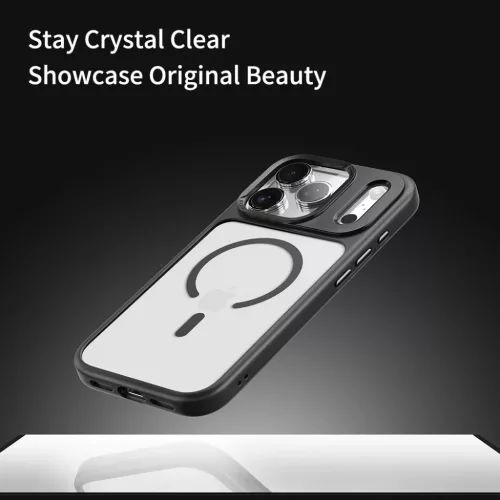 iPhone 17 Pro Max átlátszó-fekete Rock Guard Series Mágneses tok-6942433010451 5 kép