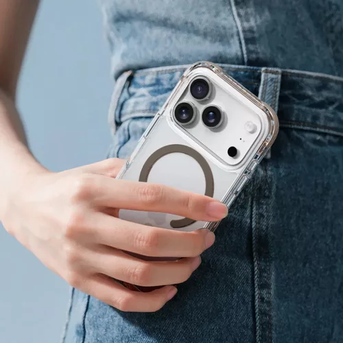 iPhone 17 Pro Max átlátszó-fekete Rock Kristály Tiszta Mágneses S-6942433010833 3 kép