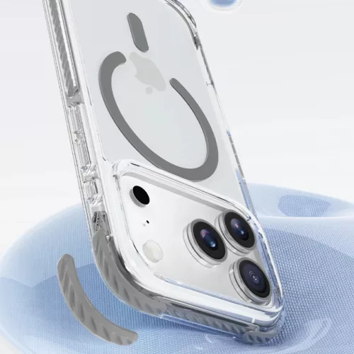 iPhone 17 Pro Max átlátszó-fekete Rock Kristály Tiszta Mágneses S-6942433010833 5 kép