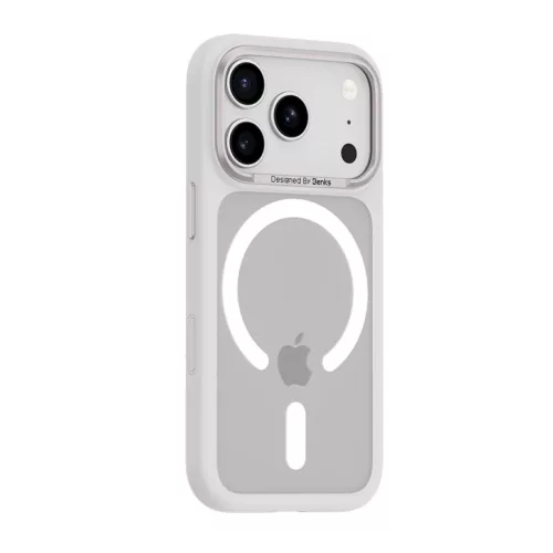  iPhone 17 Pro Max Fehér Benks Magnetic Mist tok Fém Keret (K070) (K-6948005919962 3 kép