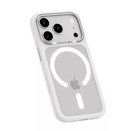  iPhone 17 Pro Max Fehér Benks Magnetic Mist tok Fém Keret (K070) (K-6948005919962 4 kép