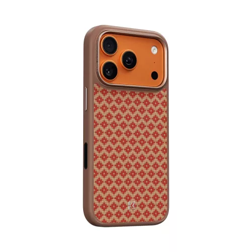 iPhone 17 Pro Narancs Benks Magnetic Armor Pro Armor Grid Kevlar tok F-6948005959654 2 kép