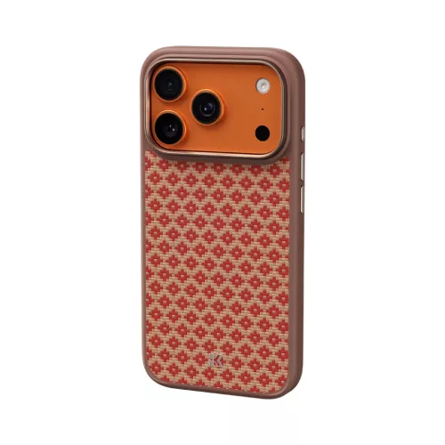 iPhone 17 Pro Narancs Benks Magnetic Armor Pro Armor Grid Kevlar tok F-6948005959654 4 kép