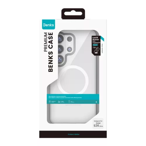 Benks mágneses Lucid Armor tok Samsung Galaxy S26 Ultra fehér-6948005921057 7 kép