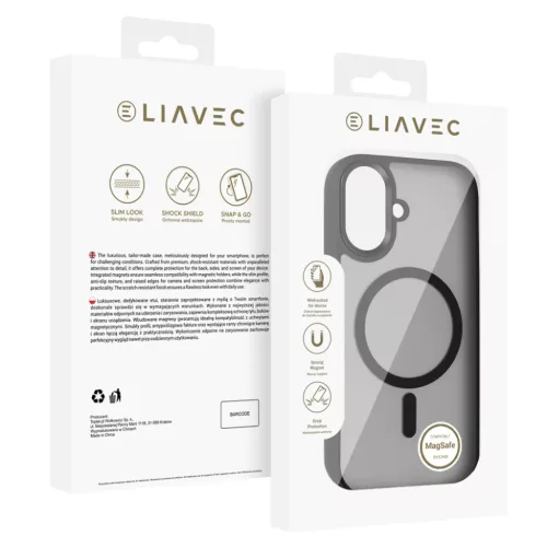  iPhone 17 Fekete Liavec Cloudy tok fém kamerakerettel (Kameravezérl-5900217504276 6 kép
