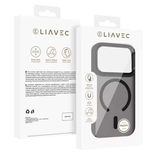  Iphone 17 Pro Max fekete Liavec Cloudy tok fém kamera kerettel (Kame-5900217504344 6 kép