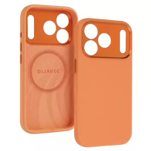  iPhone 17 Pro Max Narancssárga Liavec Silk Shield tok fém kamera ke-5900217504641 2 kép