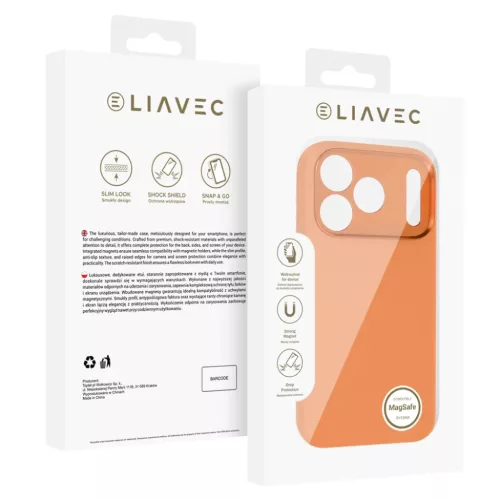  iPhone 17 Pro Max Narancssárga Liavec Silk Shield tok fém kamera ke-5900217504641 5 kép