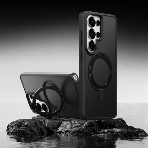  Samsung Galaxy S26 Ultra fekete Rock Rotating Stand Soft Touch Soroza-6942433018334 2 kép