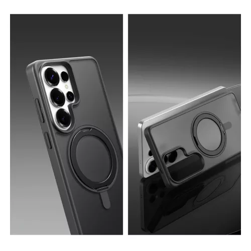  Samsung Galaxy S26 Ultra fekete Rock Rotating Stand Soft Touch Soroza-6942433018334 4 kép