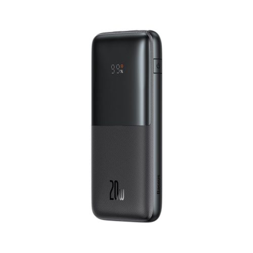Baseus Bipow Pro powerbank 10000mAh 20W + USB 3A 0.3m kábel fekete (P-6932172610821 2 kép