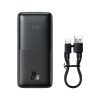 Baseus Bipow Pro powerbank 10000mAh 20W + USB 3A 0.3m kábel fekete (P-6932172610821 8 kép