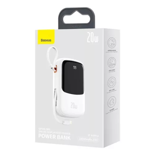 Baseus Qpow digitális kijelzős power bank gyors töltéssel 20000mAh-6932172620660 5 kép