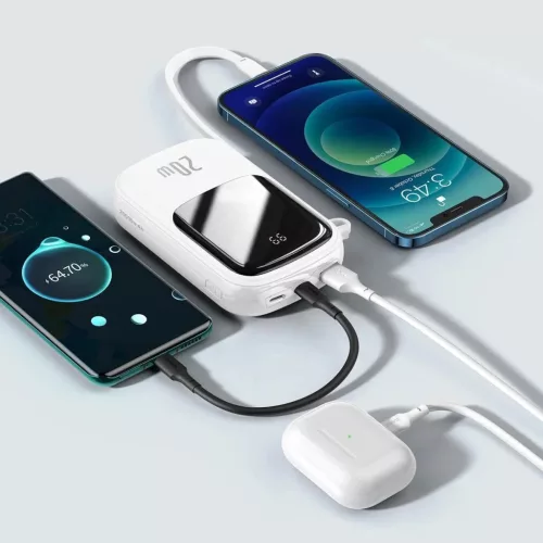 Baseus Qpow digitális kijelzős power bank gyors töltéssel 20000mAh-6932172620660 8 kép