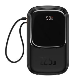   Baseus Qpow Pro Powerbank 20000mAh USB + TYP C - PD 22,5W Type C kábellel fekete
