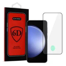   Full Glue 6D Tempered Glass for SAMSUNG GALAXY S22/S23 FEKETE (ujjlenyomat feloldással) üvegfólia