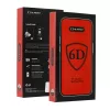 Full Glue 6D edzett üveg iPhone 15 fekete - 10 darab, üvegfólia