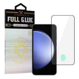   Üvegfólia HARD Full Glue 5D Samsung Galaxy S23 Plus Fekete (ujjlenyomat feloldással)