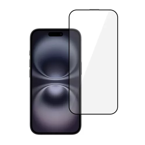 Full Glue 6D üvegfólia for IPHONE 16 fekete kerettel-5900217442493 2 kép