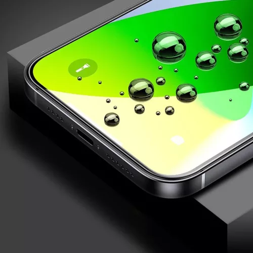 Tempered Glass HARD CERAMIC az IPHONE 16 PRO MAX FEKETE üvegfólia-5900217442592 8 kép